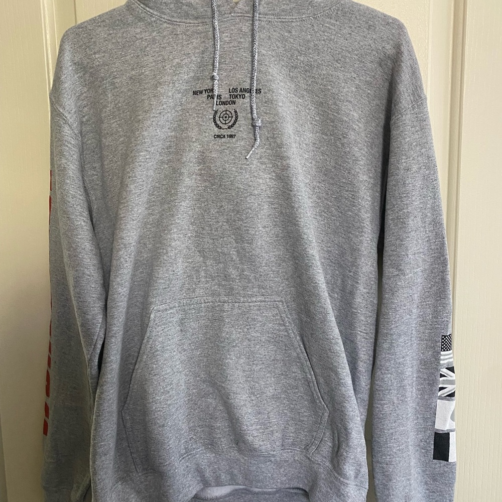urban outfitters WORLDWIDE grey hoodie